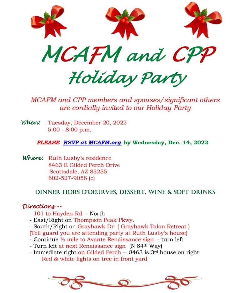 MCAFM and CPP Holiday Party Collaborative Professionals of Phoenix